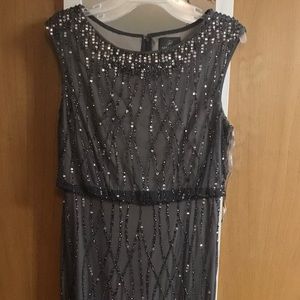 Adrianna Papell Sequined Dress Gray Size 6